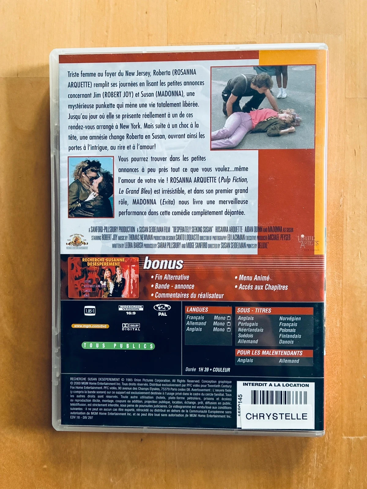 DVD Susan Desperately Seeks Madonna. – photo 3